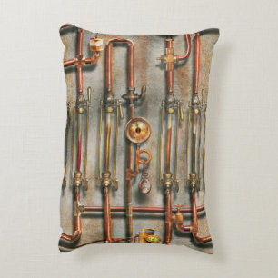 Steampunk - The lubrication manifold Decorative Cushion