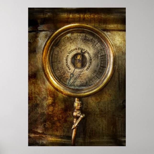 Steampunk - The pressure gauge Poster (Front)