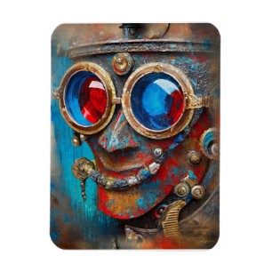 Steampunk The Tin Man Portrait Magnet