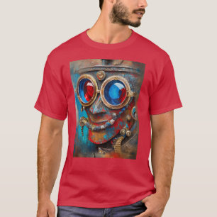 Steampunk The Tin Man Portrait T-Shirt