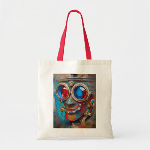 Steampunk The Tin Man Portrait Tote Bag