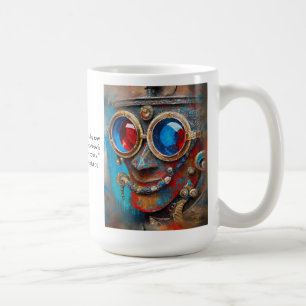 Steampunk The Tin Man Portrait with Quote Coffee Mug