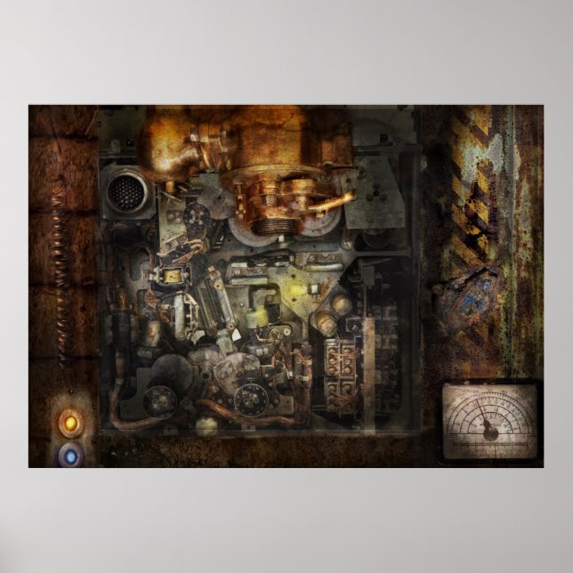 Steampunk - The Turret Computer Poster (Front)