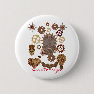 Steampunk Theme Thunder_Cove 6 Cm Round Badge