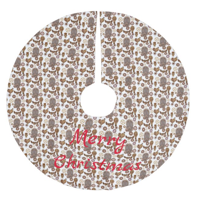 Steampunk Theme Thunder_Cove Brushed Polyester Tree Skirt (Front)