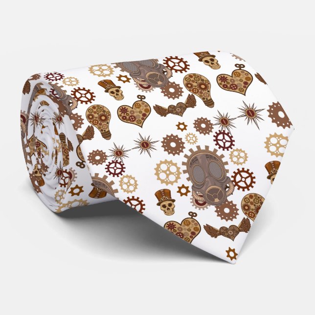 Steampunk Theme Thunder_Cove Tie (Rolled)