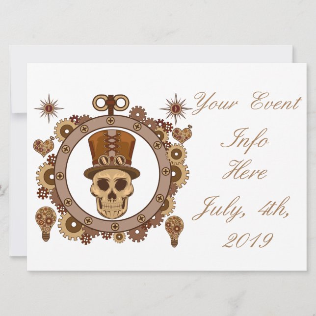 Steampunk Theme Top Hat Skull Thunder_Cove (Front)
