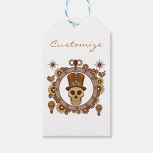 Steampunk Theme Top Hat Skull Thunder_Cove Gift Tags