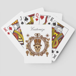 Steampunk Theme Top Hat Skull Thunder_Cove Playing Cards