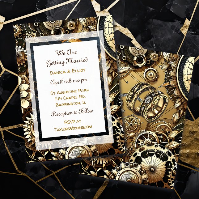 Steampunk Themed Wedding Invitation (Creator Uploaded)