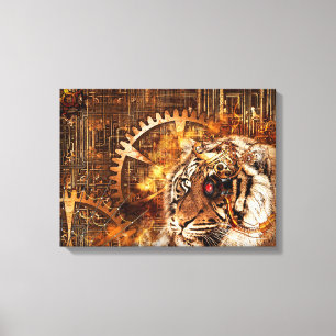 Steampunk Tiger Canvas Print