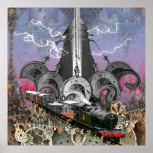 Steampunk Time Machine Poster