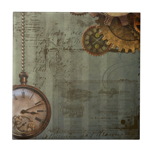 Steampunk Time Machine Tile (Front)