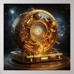 Steampunk, Time Machine, Time/Space/Continuum 002X Poster