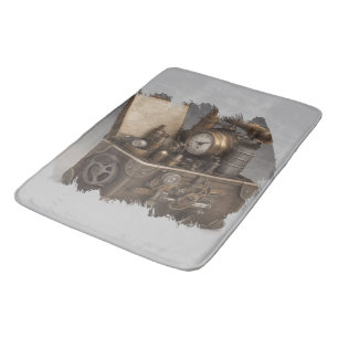 Steampunk Time Machine - Vintage Treasure Chest  Bath Mat