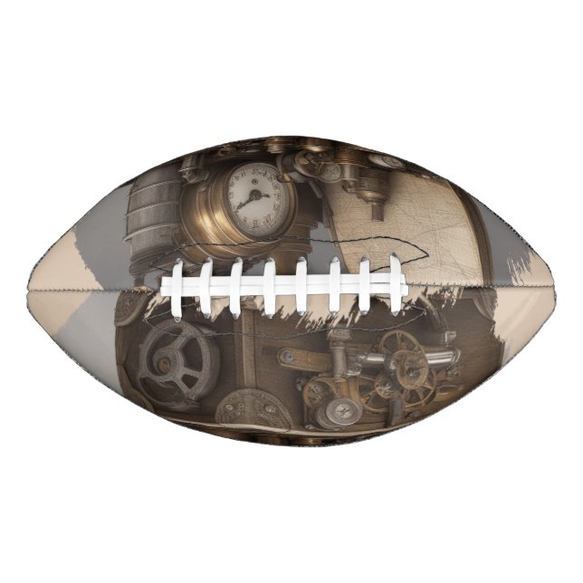 Steampunk Time Machine - Vintage Treasure Chest  Football (Front)