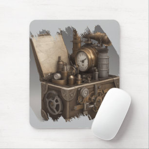 Steampunk Time Machine - Vintage Treasure Chest  Mouse Pad