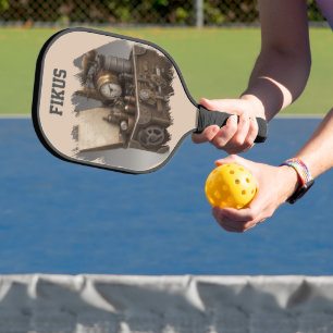 Steampunk Time Machine - Vintage Treasure Chest  Pickleball Paddle