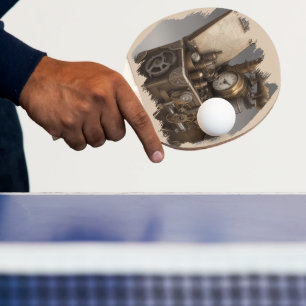 Steampunk Time Machine - Vintage Treasure Chest  Ping Pong Paddle