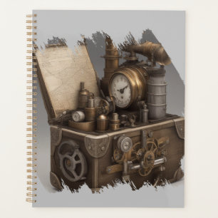 Steampunk Time Machine - Vintage Treasure Chest Planner