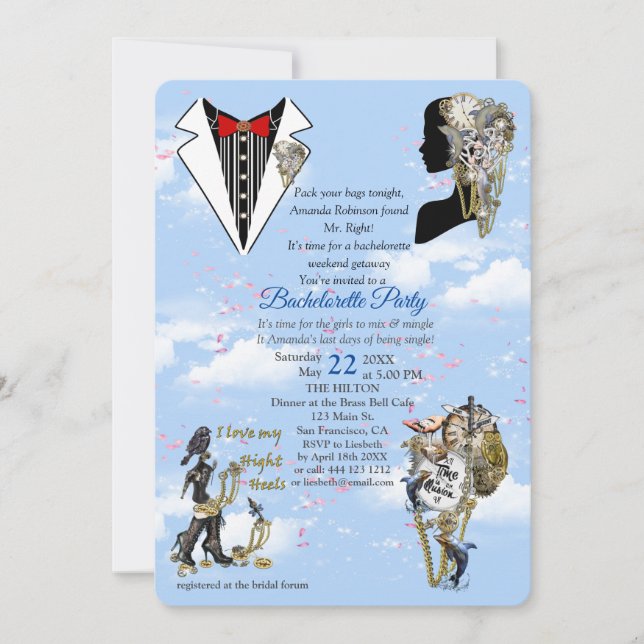 Steampunk Timeless Wedding Party cards & gifts (Front)