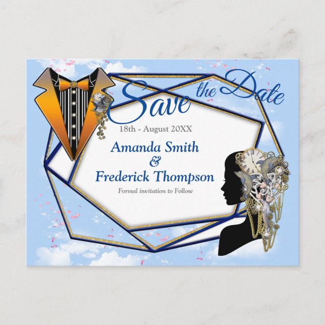 Steampunk Timeless Wedding Party cards & gifts (Front)