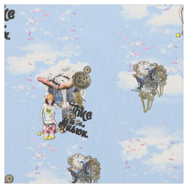 Steampunk Timeless Wedding Party cards & gifts Fabric (Close Up)