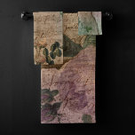 Steampunk Torn Rose | Vintage Distressed Ephemera Bath Towel Set<br><div class="desc">90s Grunge, All Grown Up! Feminine, sophisticated Victorian era shabby chic steampunk seamless pattern featuring ripped paper with a pink rose on a grunge background. This vintage 1990s inspired abstract design features a gorgeous palette that adds perfect pop of colour. For customisations or other colours, please visit JustFharryn or contact...</div>