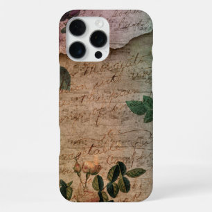 Steampunk Torn Rose Vintage Distressed Ephemera iPhone 16 Pro Max Case