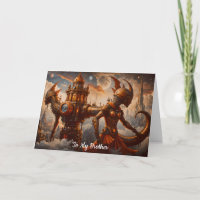Steampunk Tower with Women Scuptures Birthday