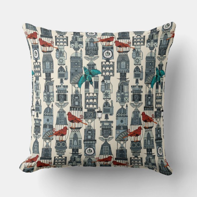 steampunk towers cushion (Front)