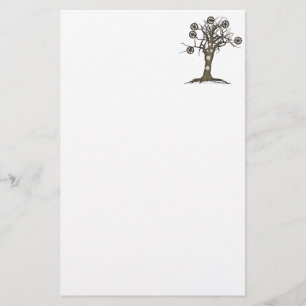 steampunk tree stationery