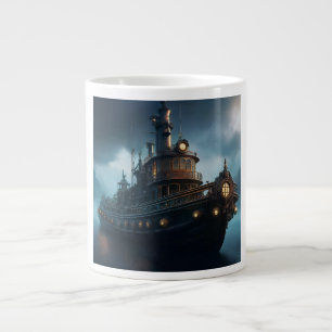 Steampunk Tug Boat Large Coffee Mug