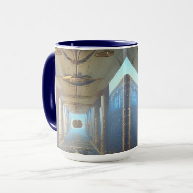 Steampunk Tunnel Mug (Front Left)