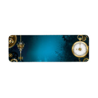 Steampunk turquoise Background with Gears