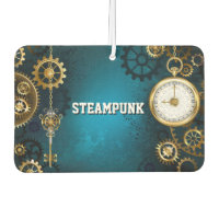 Steampunk turquoise Background with Gears