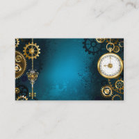Steampunk turquoise Background with Gears