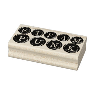 Steampunk Typewriter Keys Rubber Stamp