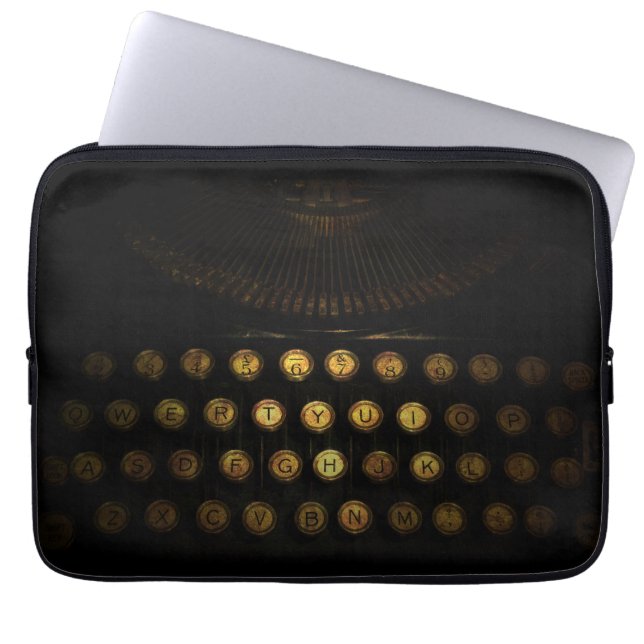 Steampunk Typewriter Macbook Sleeve (Front)