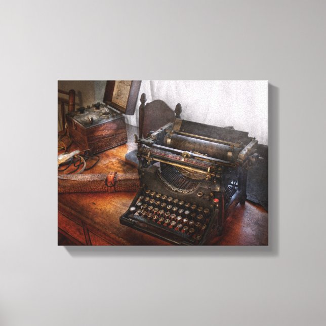 Steampunk - Typewriter - The secret messenger Canvas Print (Front)