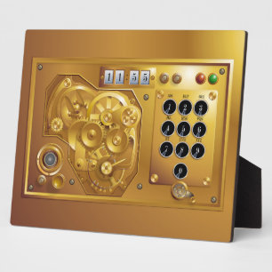 Steampunk Uhr Plaque