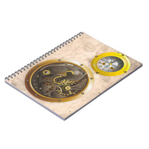 Steampunk Uhr Spiral Notebook