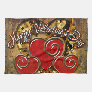 Steampunk Valentine 3 Kitchen Towel