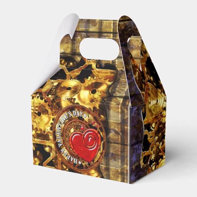 Steampunk Valentine's Day 1B Tent Favour Box Box (Front Side)