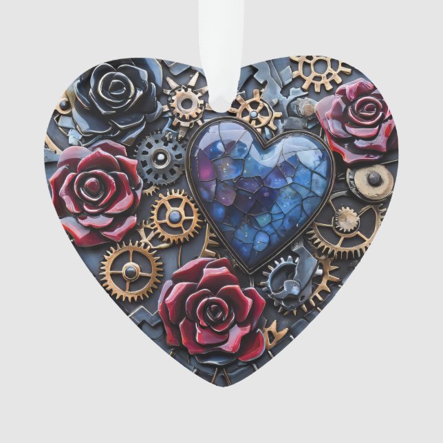 Steampunk Valentine's  Ornament (Front)