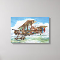 Steampunk Vickers Biplane Flying Machine