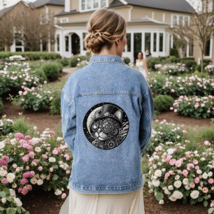 Steampunk Victorian Cat Denim Jacket