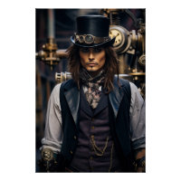 Steampunk Victorian Cosplay Top Hat Gears