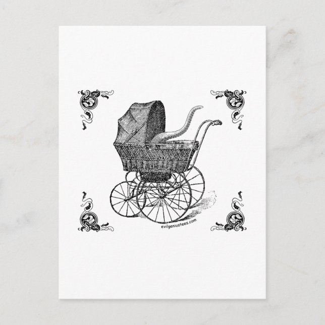 Steampunk Victorian Cthulhu baby Postcard (Front)
