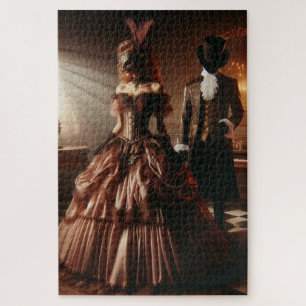 Steampunk Victorian Fantasy Art Masquerade Jigsaw Puzzle
